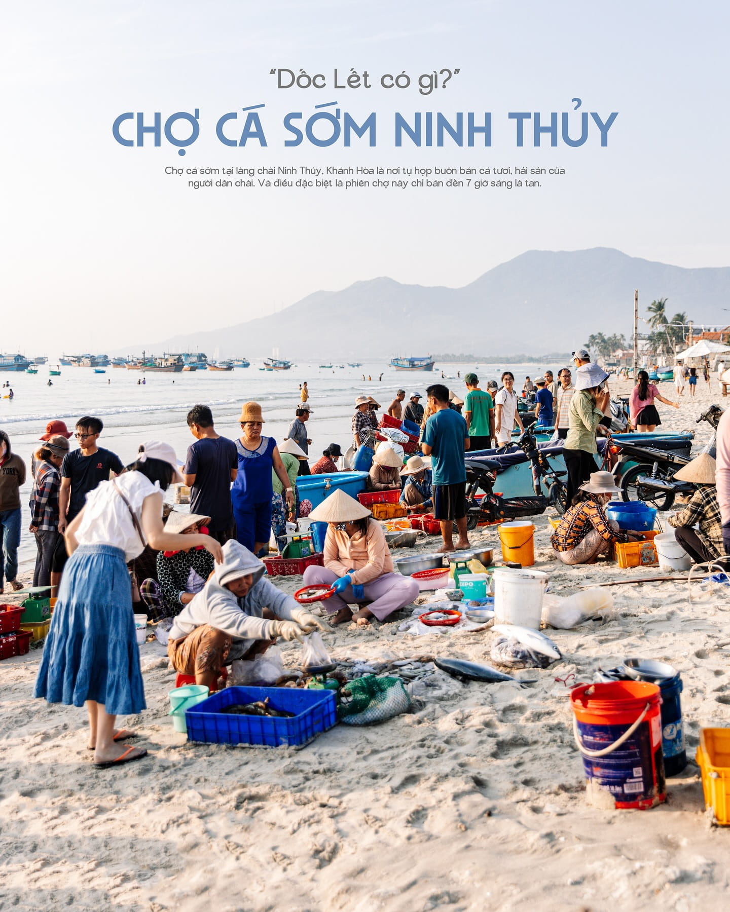 Chợ cá sớm tại làng chài Ninh Thuỷ