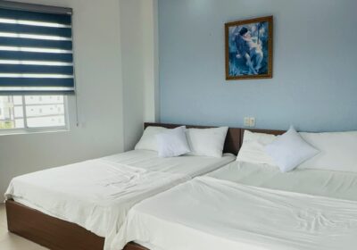 Nội thất phòng 2 giường khách sạn Blue Ocean