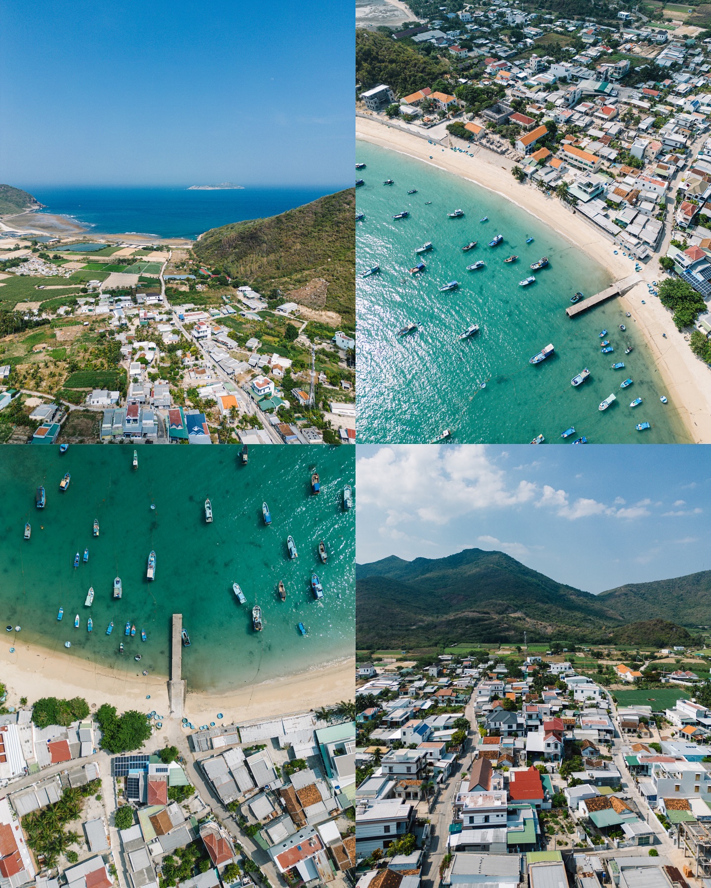 Làng chài Ninh Vân từ trên cao qua 4 góc nhìn khác nhau