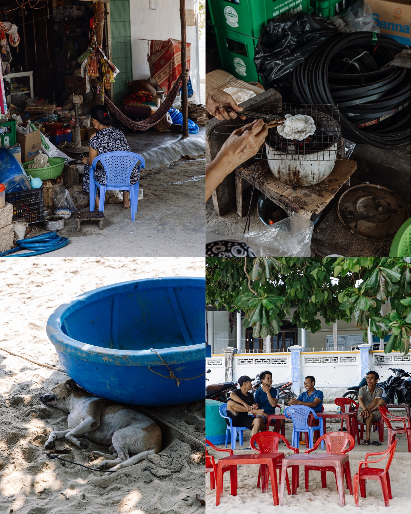 Người dân bình dị tại làng chài Ninh Vân